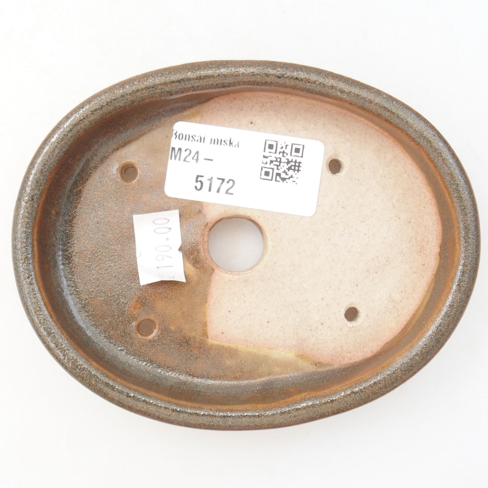 Bonsaischale aus Keramik 11,5 x 9 x 2,5 cm, braun