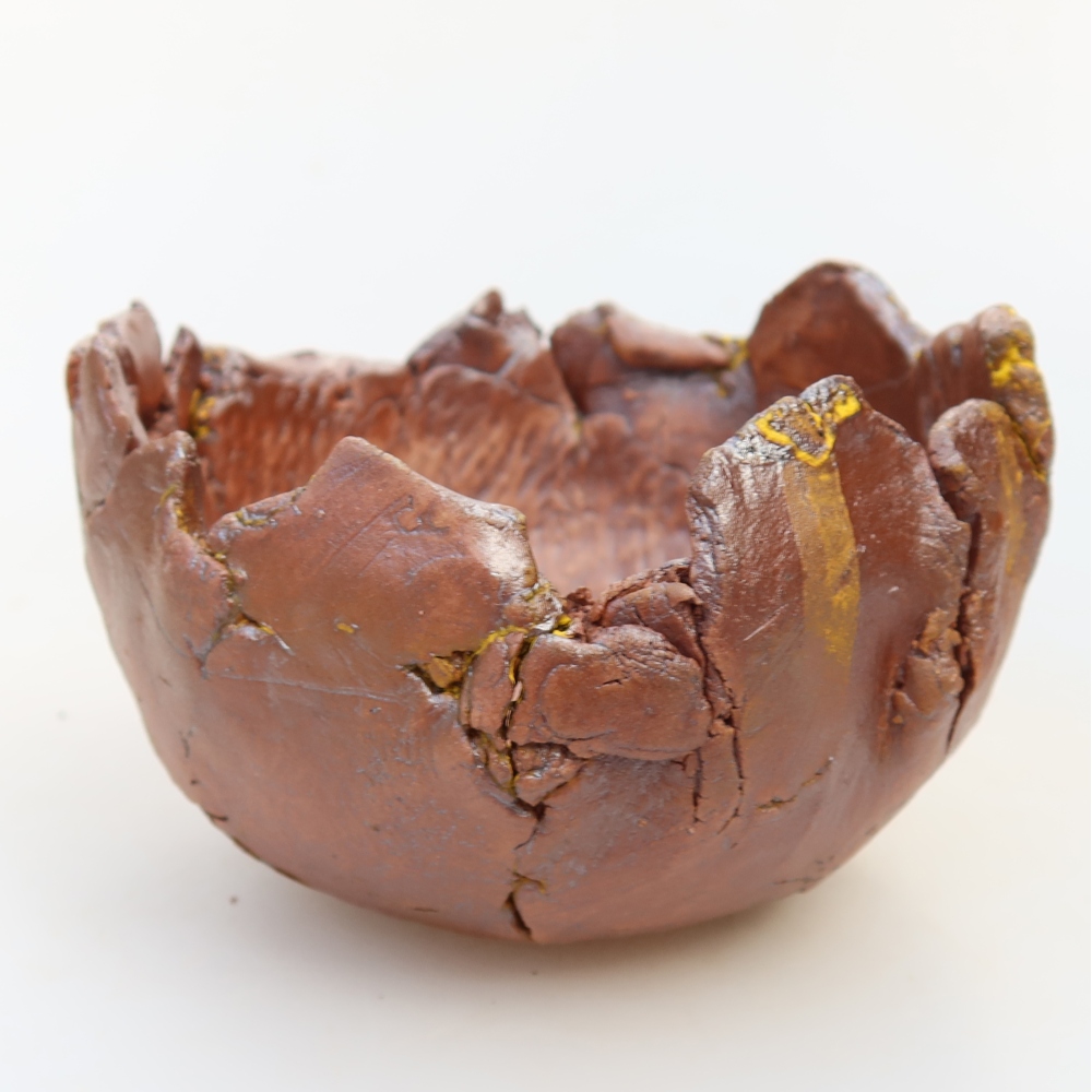 Keramikschale  10 x 10 x 7 cm, Farbe: gelb