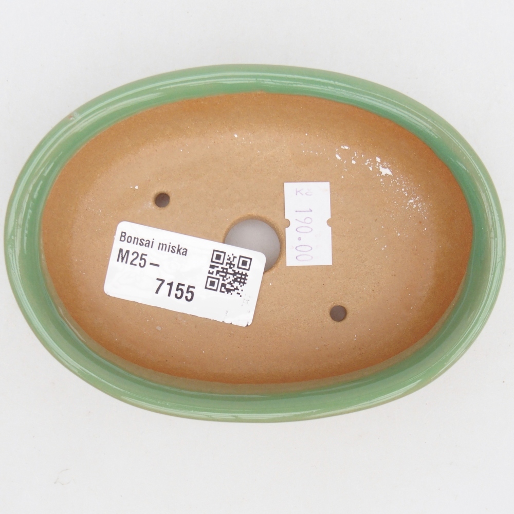 Bonsaischale aus Keramik 12 x 8,5 x 3 cm, grün