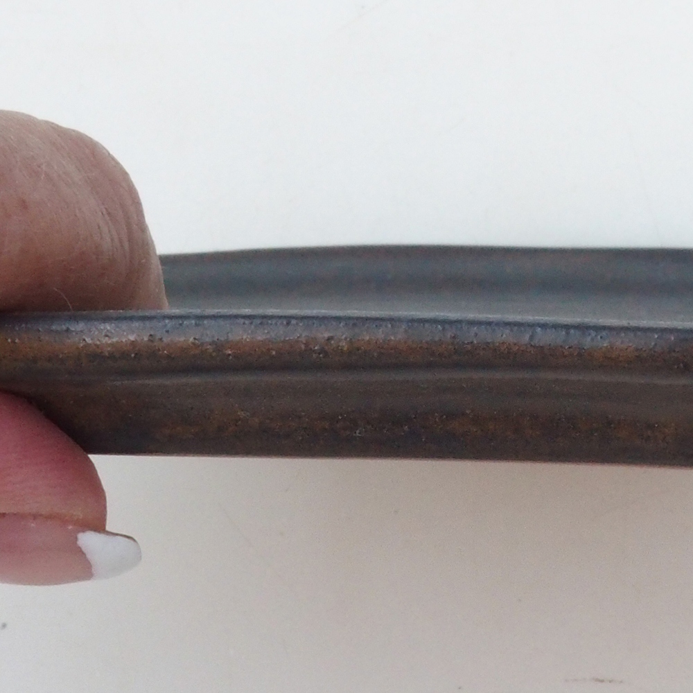 Keramikschale H51 -18,5 x 14,5 x 1 cm - braun