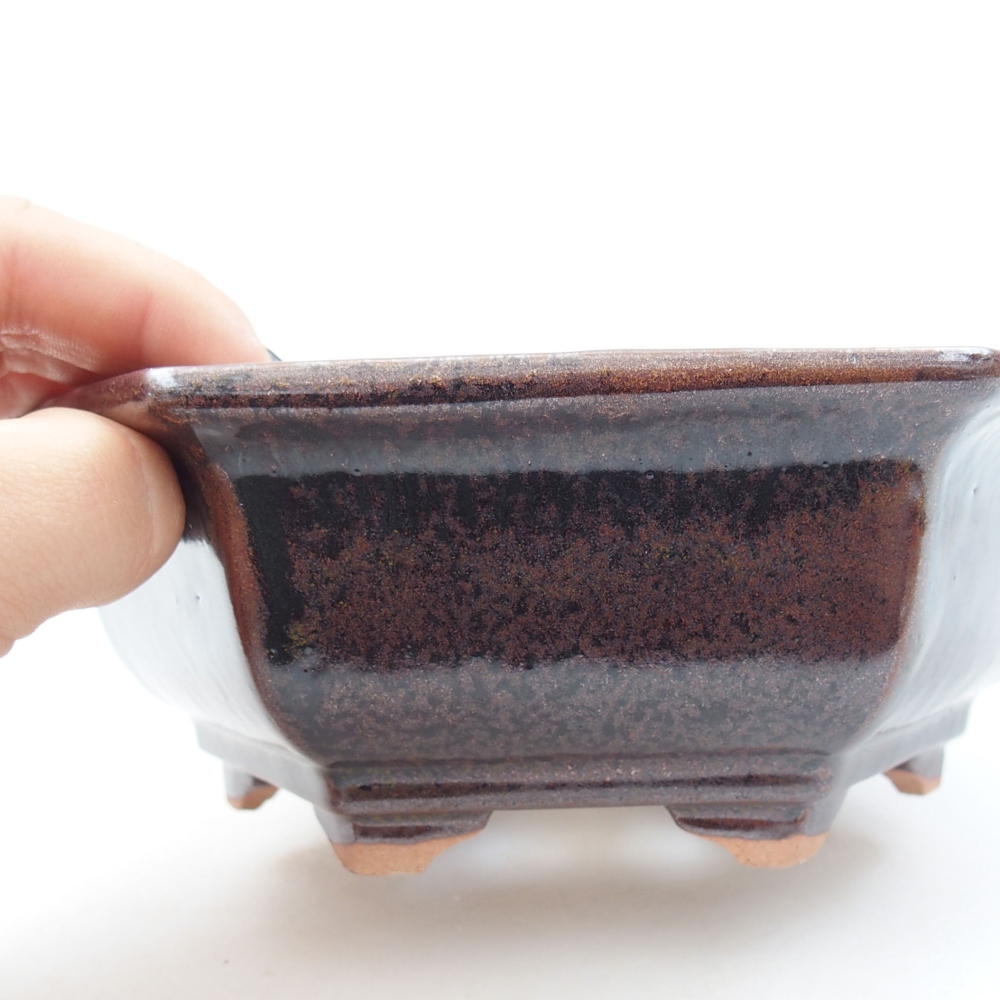 Bonsaischale aus Keramik 15,5 x 12 x 6 cm, Farbe blau