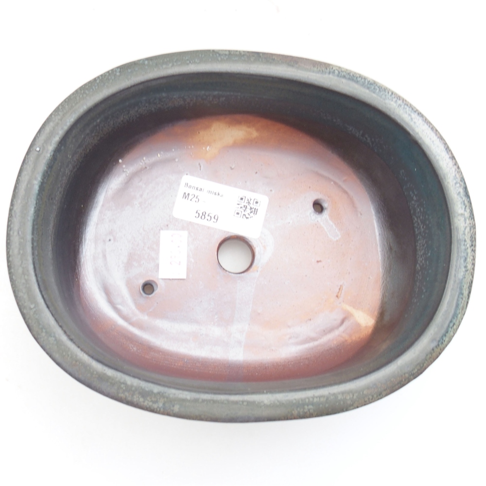 Bonsaischale aus Keramik 18 x 15 x 6 cm, grau