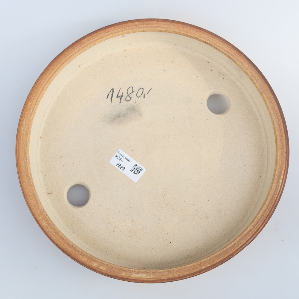 Keramikschale  29,5 x 29,5 x 5,5 cm, Farbe: braun