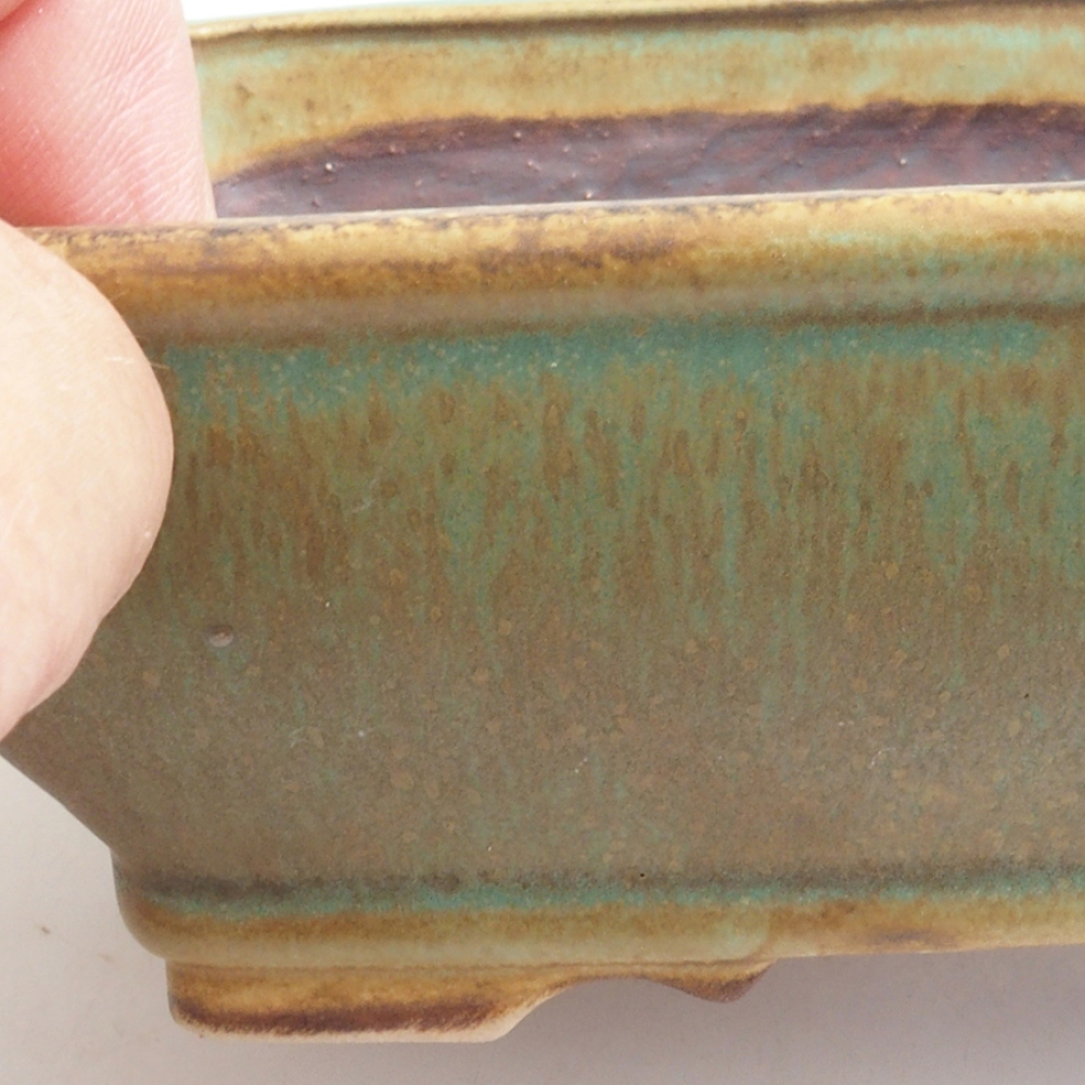 Bonsaischale aus Keramik 10 x 8,5 x 4 cm, braun