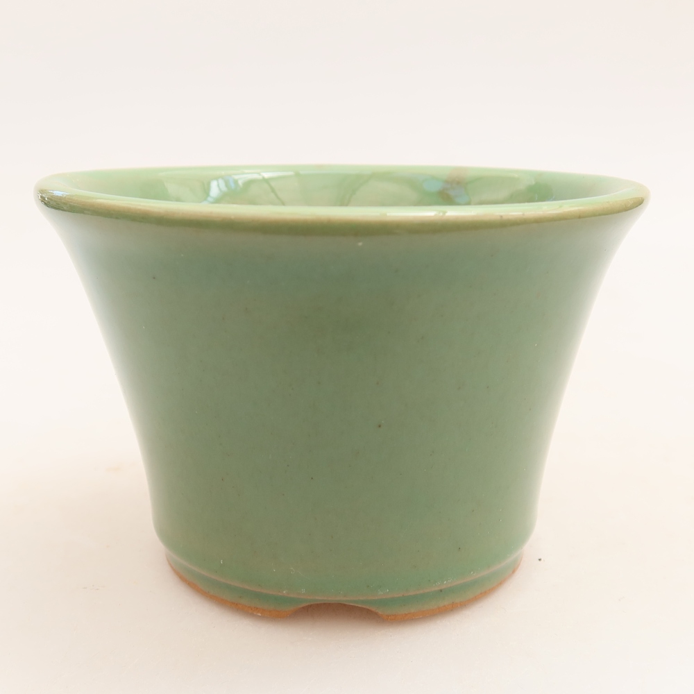 Bonsaischale aus Keramik 11 x 11 x 7 cm, grün
