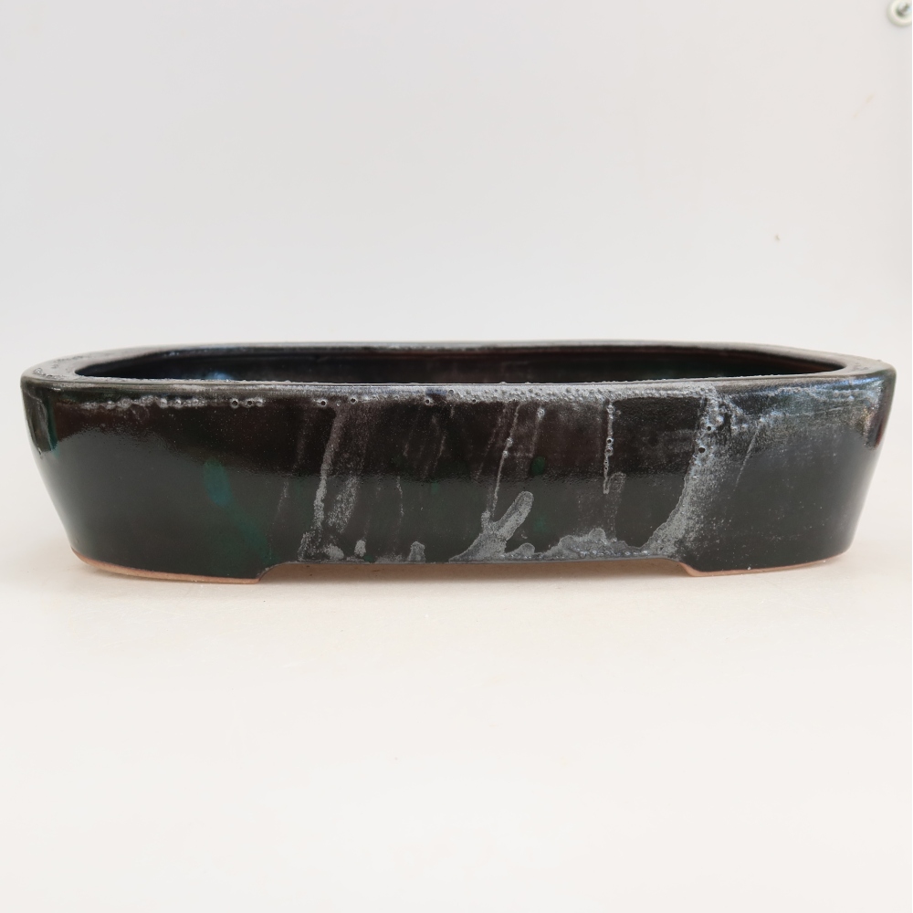 Keramik-Bonsai-Schale 32 x 24,5 x 6,5 cm, Farbe: grün