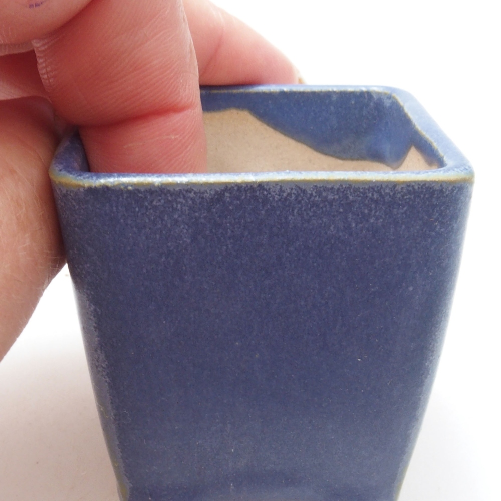 Mini-Bonsaischale 4,5 x 4,5 x 4,5 cm, Farbe blau