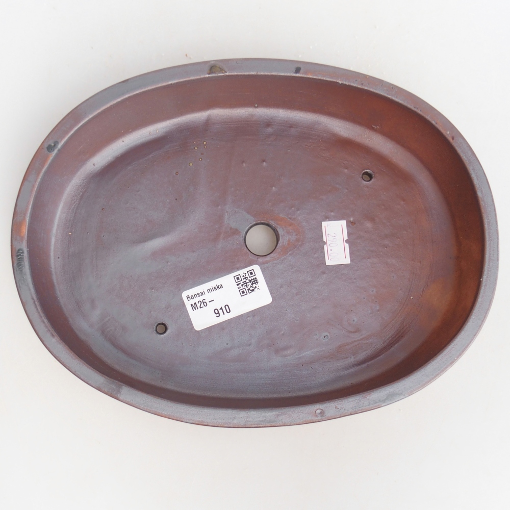 Bonsaischale aus Keramik 22 x 17 x 4 cm, metallfarben