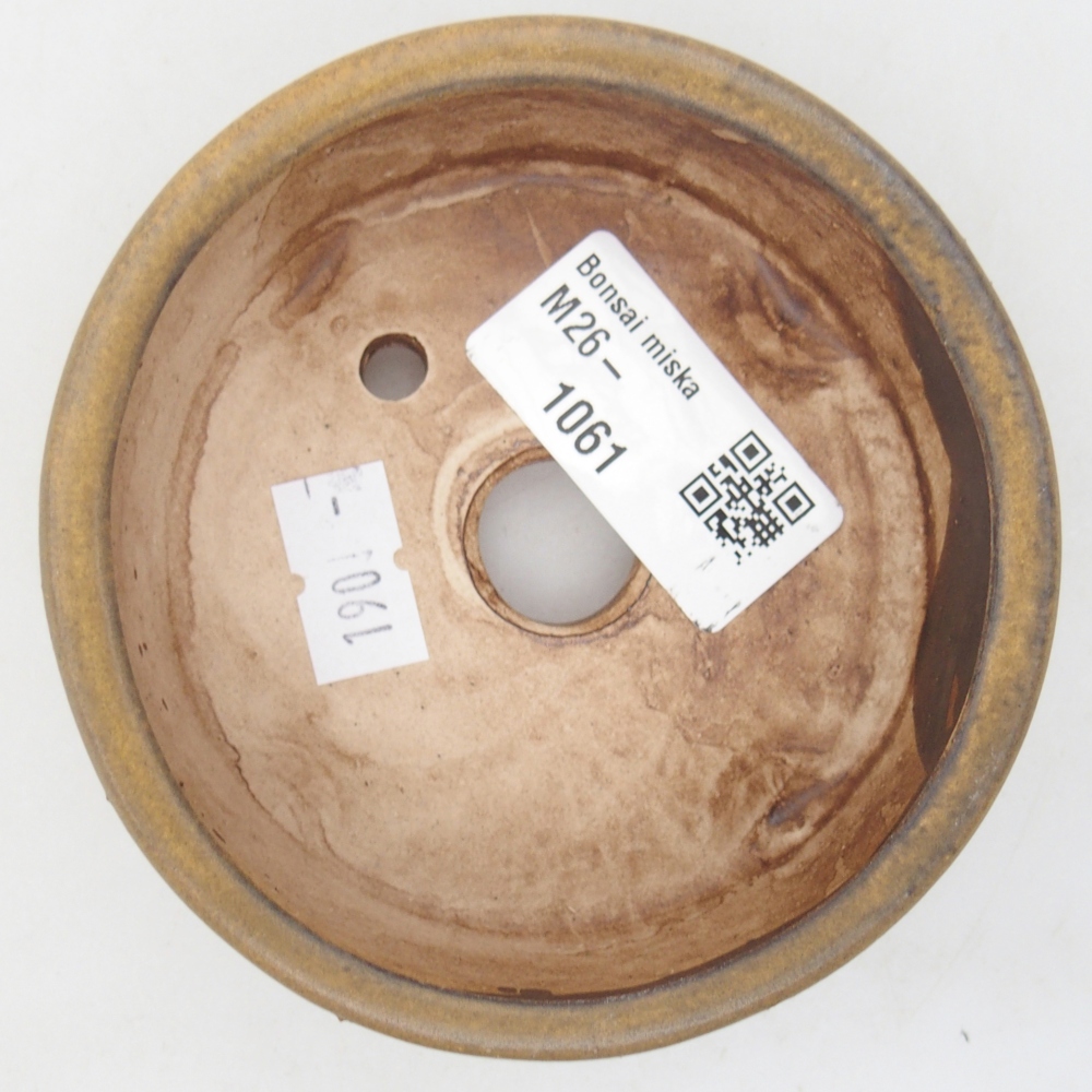 Bonsaischale aus Keramik 9 x 9 x 3,5 cm, braun