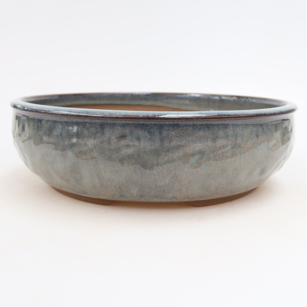 Keramik-Bonsai-Schale 22 x 22 x 6 cm, Farbe: Grau