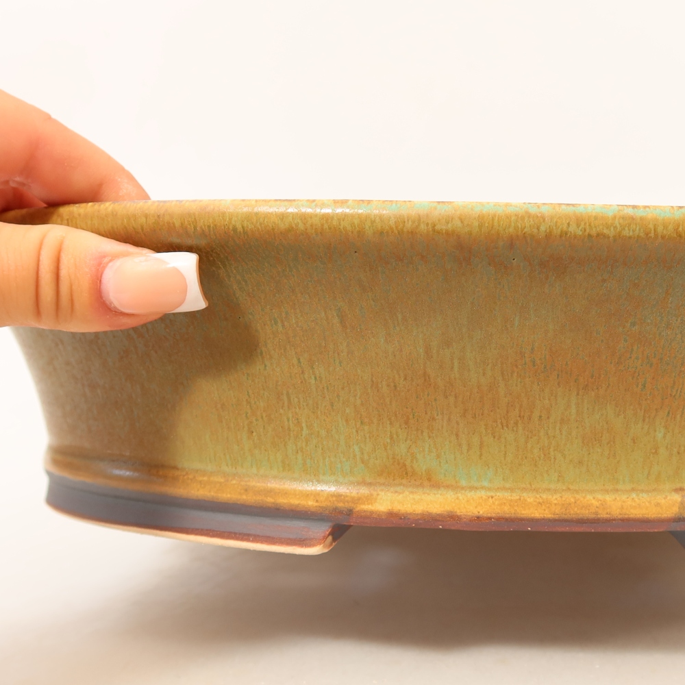 Keramik-Bonsai-Schale 31,5 x 28 x 7 cm, Farbe: Blau