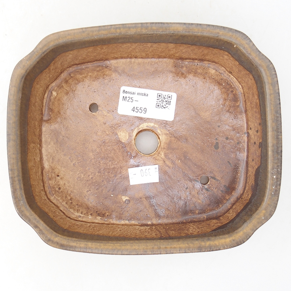 Bonsaischale aus Keramik 17 x 14,5 x 5 cm, braun