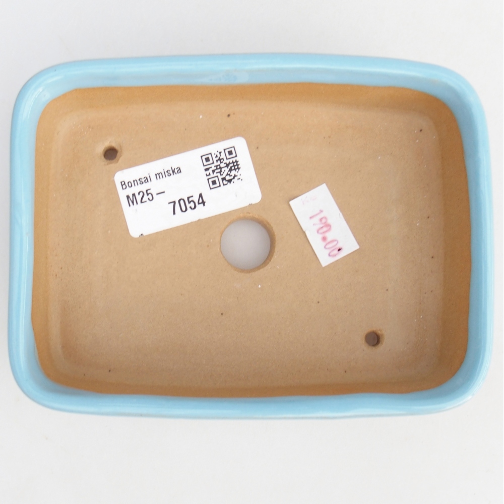 Bonsaischale aus Keramik 12,5 x 9,5 x 3,5 cm, Farbe blau