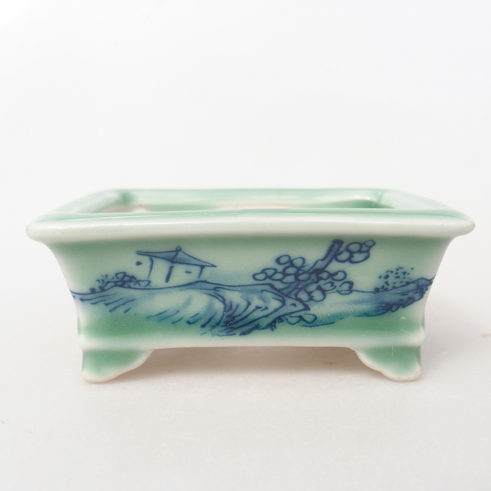 Mini-Bonsaischale 8 x 6 x 3 cm, grün