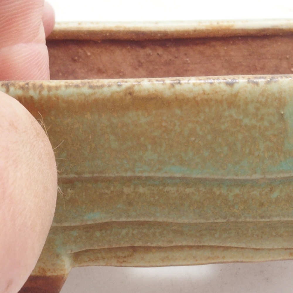 Bonsaischale aus Keramik 10 x 8,5 x 4 cm, braun