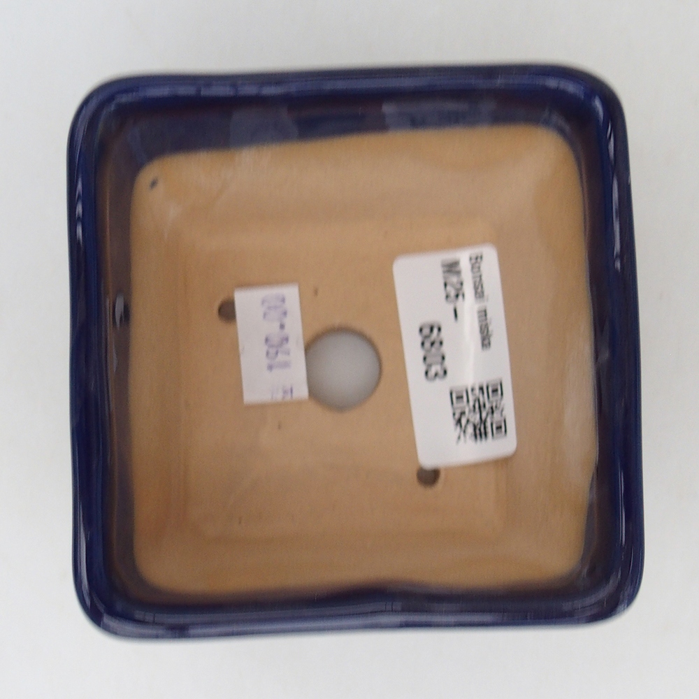 Bonsaischale aus Keramik 8,5 x 8,5 x 6 cm, Farbe blau