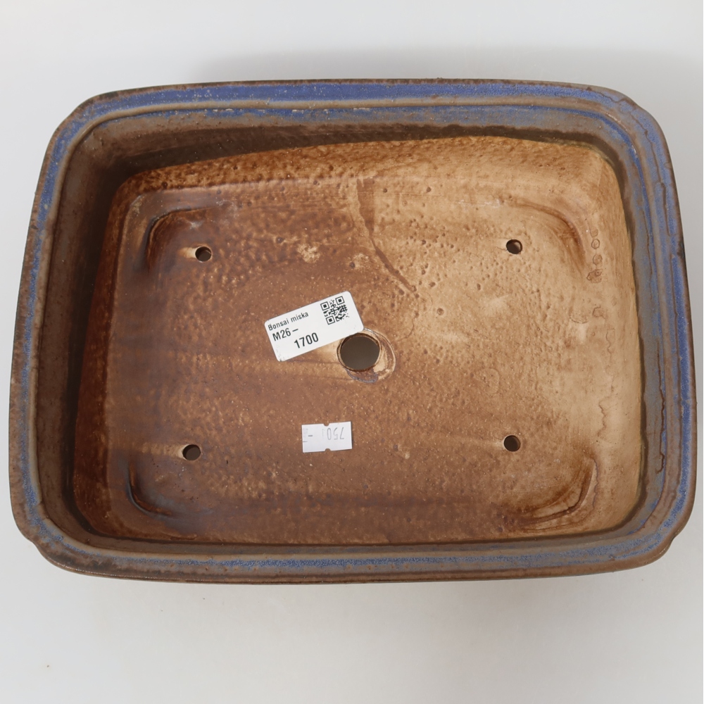 Keramik-Bonsai-Schale 25,5 x 20 x 7 cm, Farbe: Blau