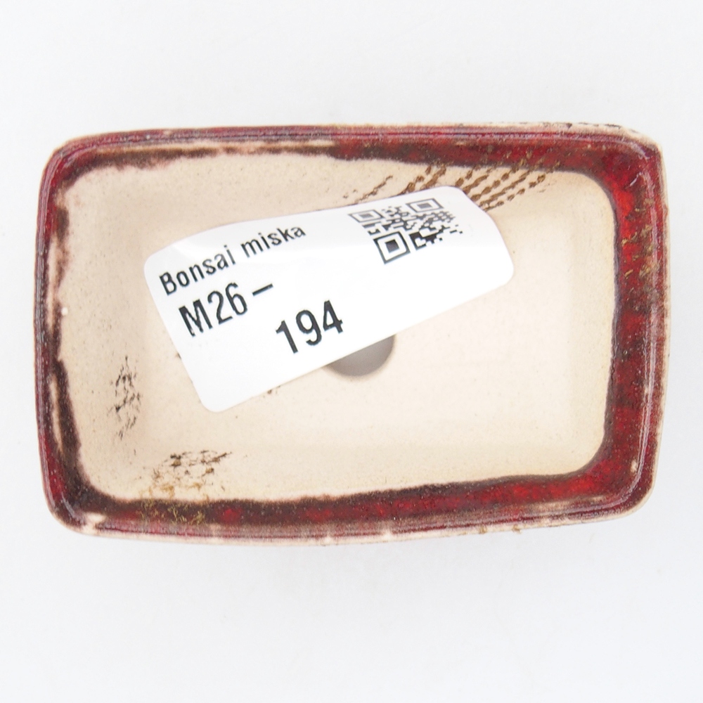 Mini-Bonsaischale 6,5 x 4,5 x 2,5 cm, orange
