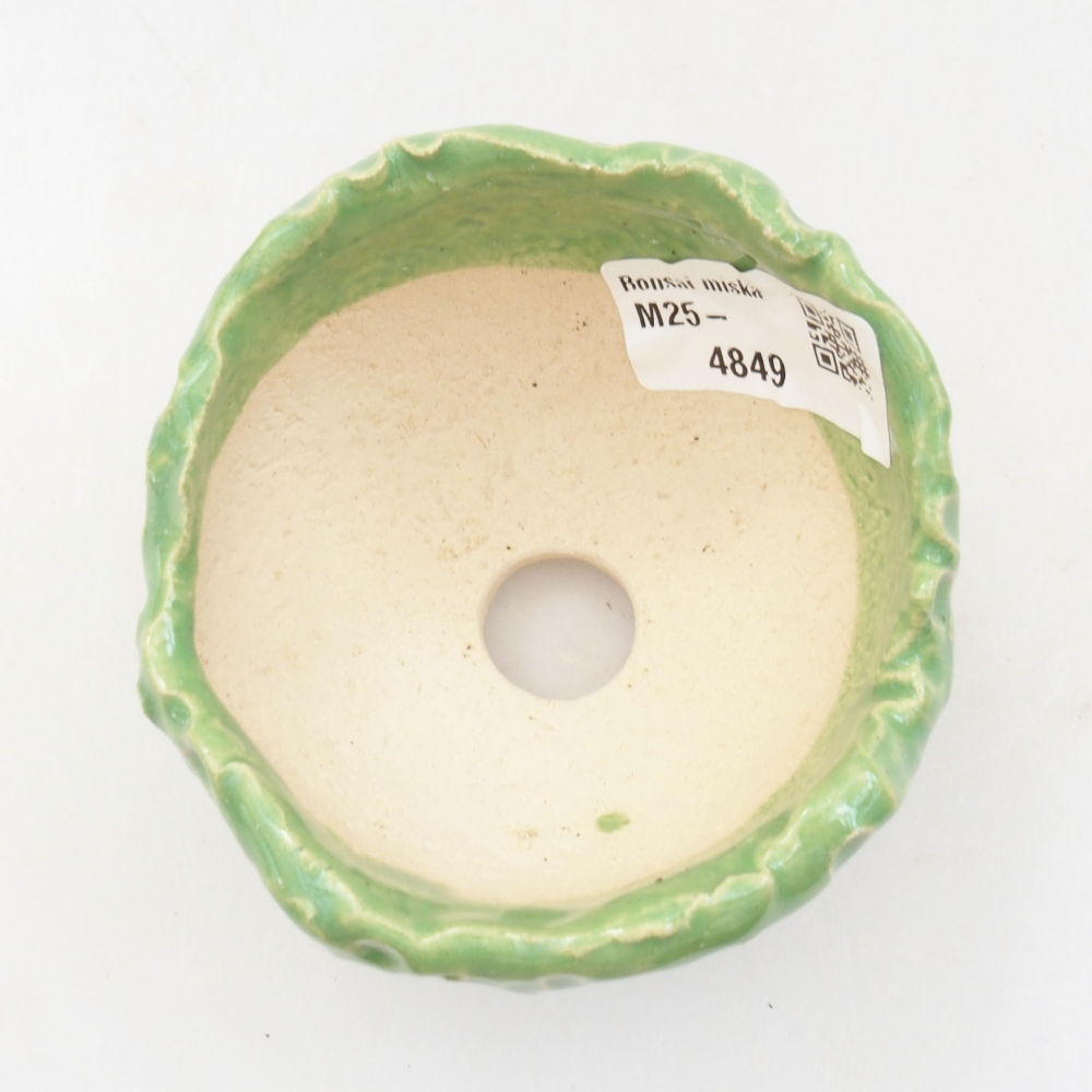 Keramikschale 7,5 x 7,5 x 5,5 cm , Farbe grün