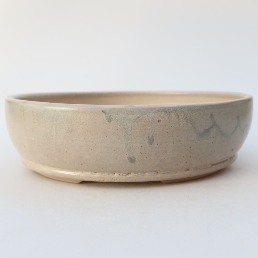 Bonsaischale aus Keramik 20 x 20 x 5,5 cm, Farbe beige