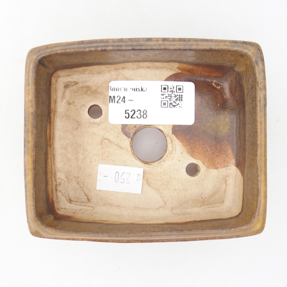 Bonsaischale aus Keramik 10 x 8,5 x 4 cm, braun