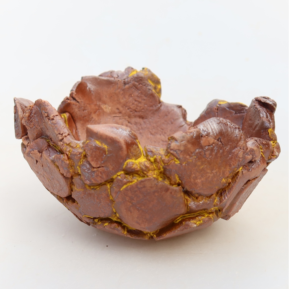 Keramikschale 9,5 x 9 x 6 cm , Farbe gelb
