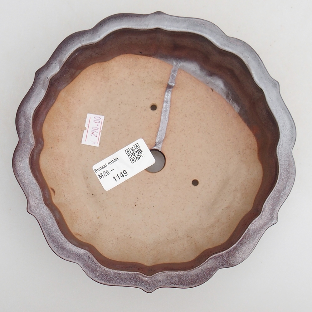 Bonsaischale aus Keramik 18 x 18 x 4,5 cm, braun