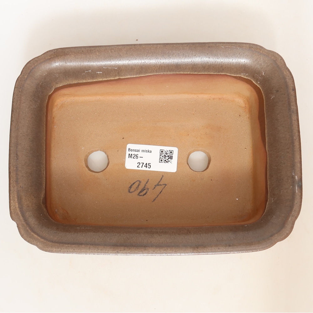 Keramikschale  20 x 15,5 x 5,5 cm, Farbe: braun