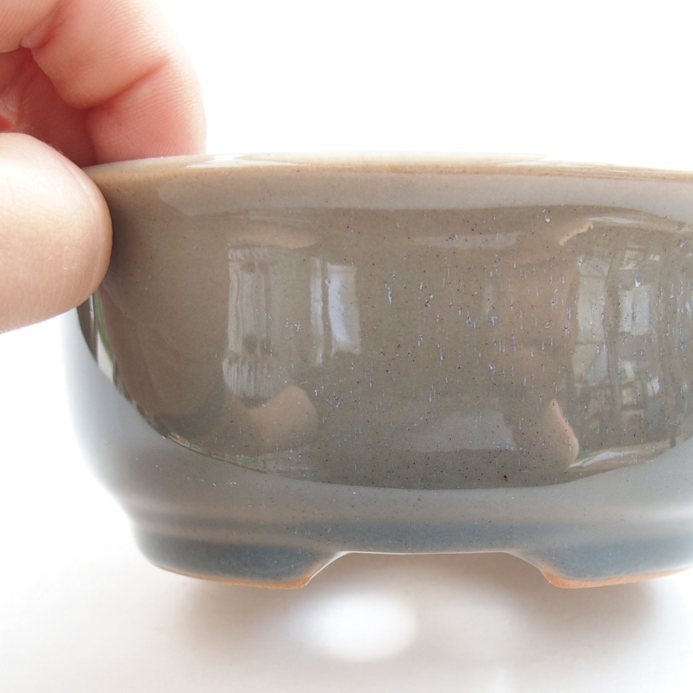 Bonsaischale aus Keramik 15,5 x 12 x 6 cm, Farbe blau