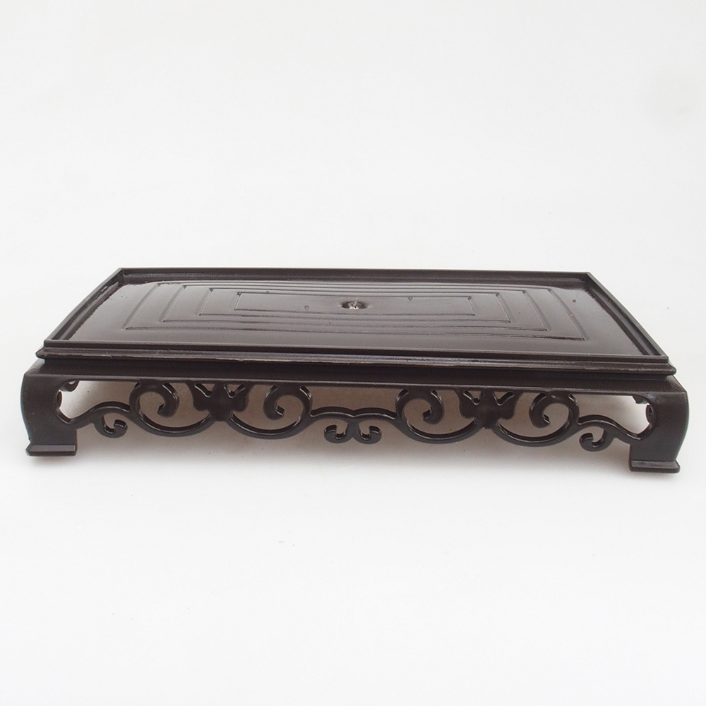 Bonsai Tisch Kunststoff Rechteck 22 x 14 x 4 cm, schwarz