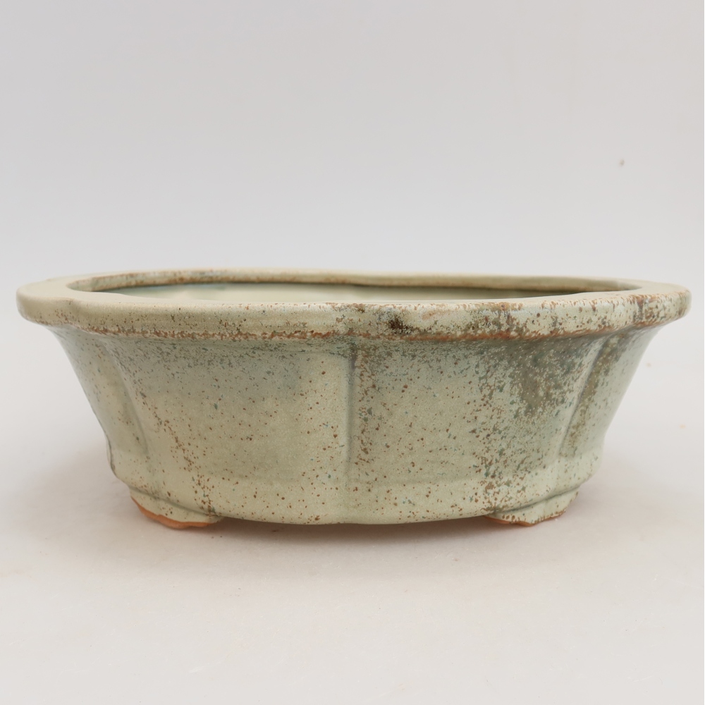 Bonsaischale aus Keramik 26 x 26 x 8 cm, grün