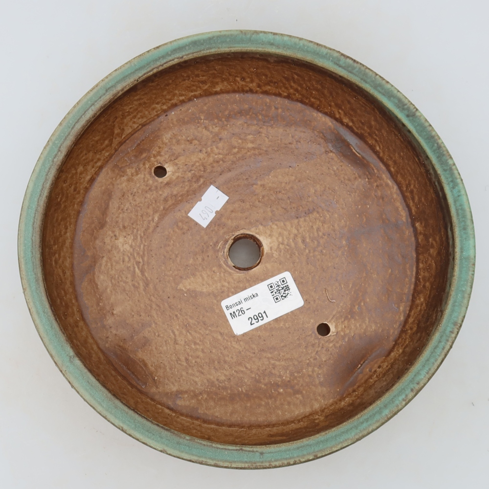 Bonsaischale aus Keramik 21,5 x 21,5 x 6 cm, grün