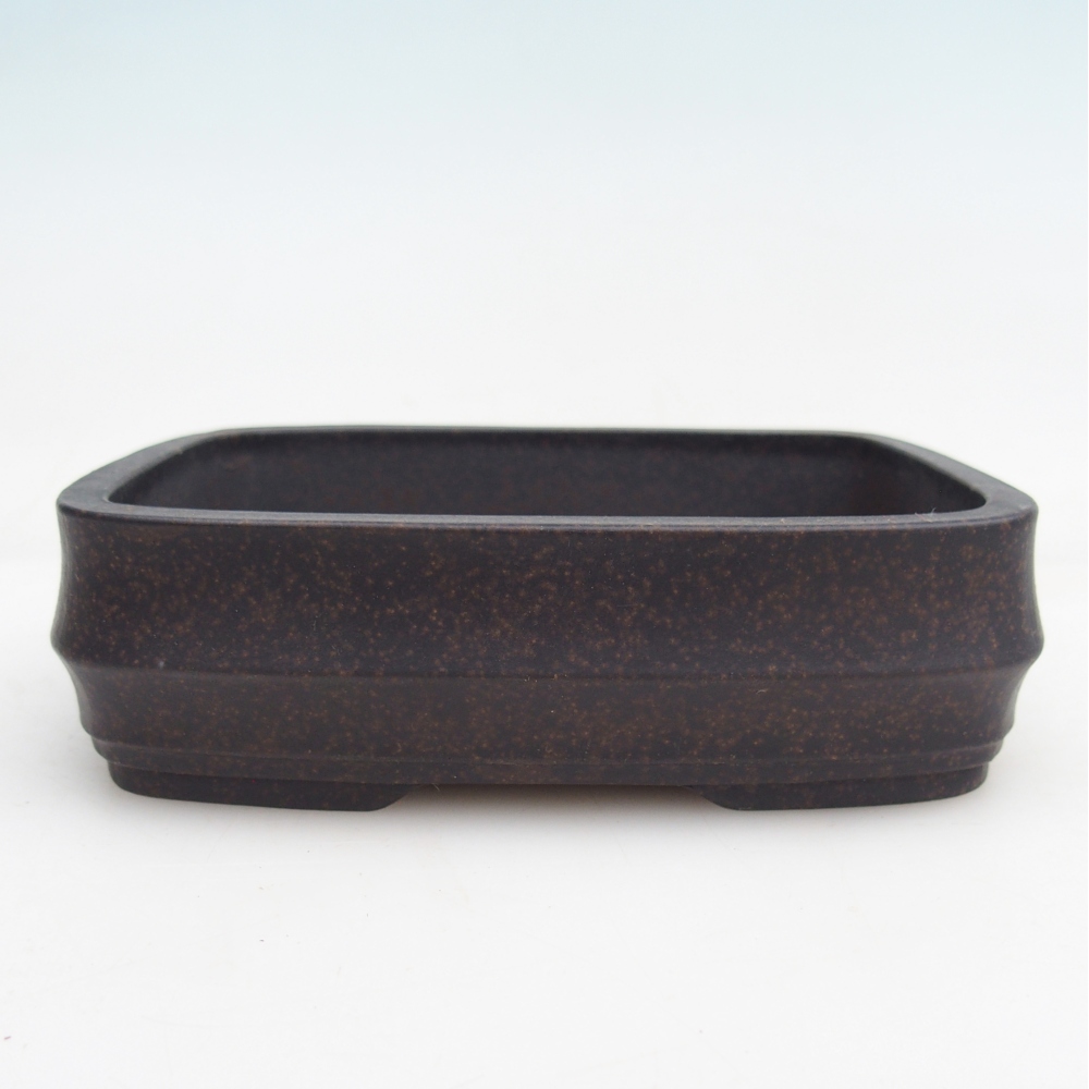 Bonsaischale aus Keramik 14,5 x 10,5 x 4 cm, Farbe bräunlich ocker