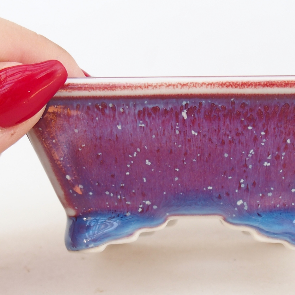 Mini-Bonsaischale 8,5 x 7,5 x 4 cm, Farbe lila