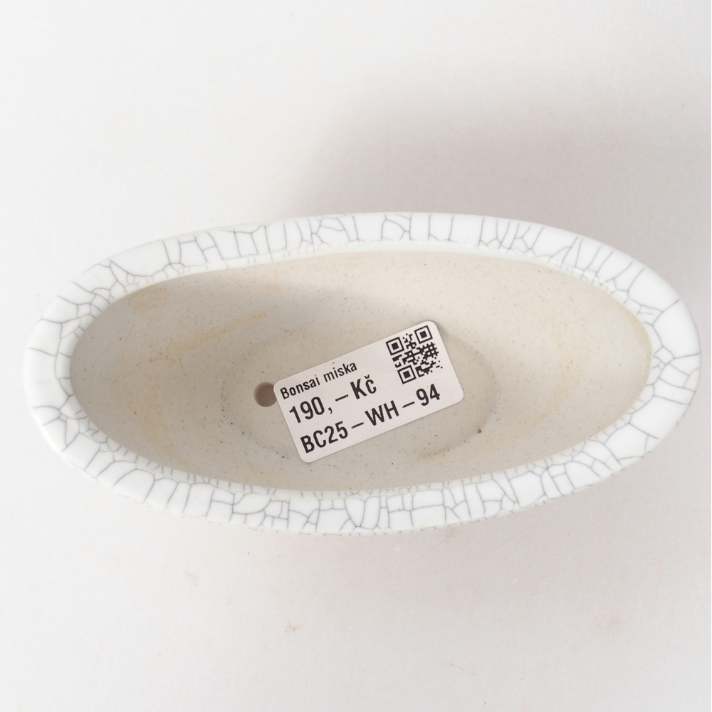 Bonsaischale aus Keramik 12,5 x 6,5 x 5,5 cm, Raku-Farbe