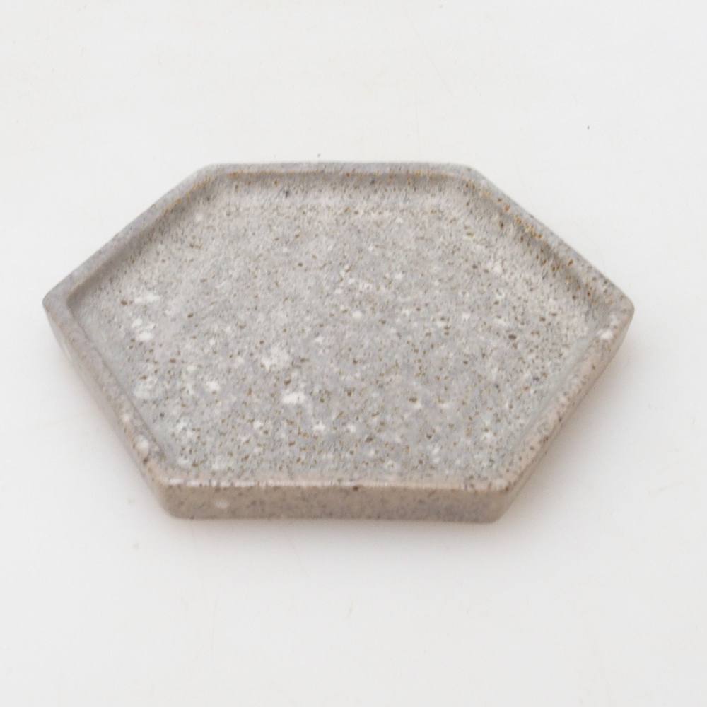 Bonsai Sechseck D3 - 11 x 9,5 x 1 cm - beige