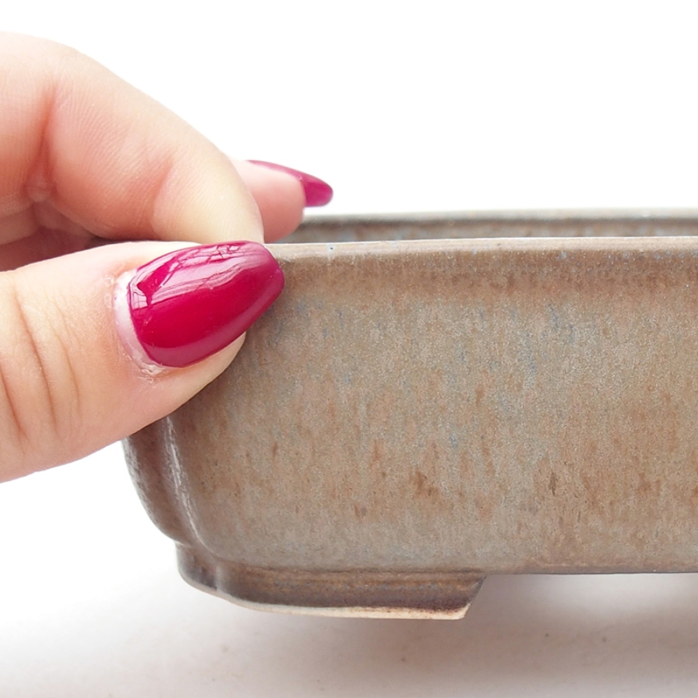 Bonsaischale aus Keramik 13,5 x 12 x 4 cm, Farbe blau