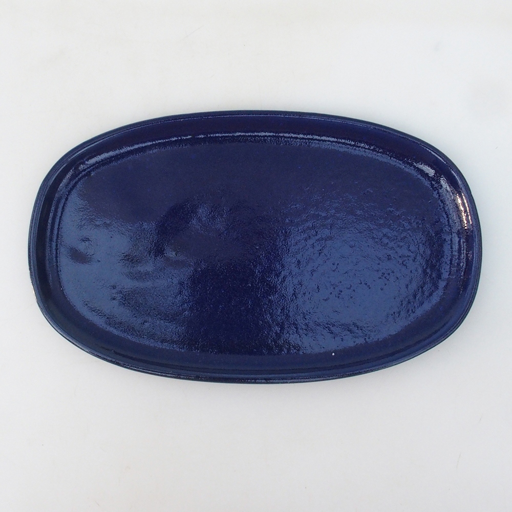 Bonsaischale + Untertasse H15 - 25,5x17,5x6 cm - blau