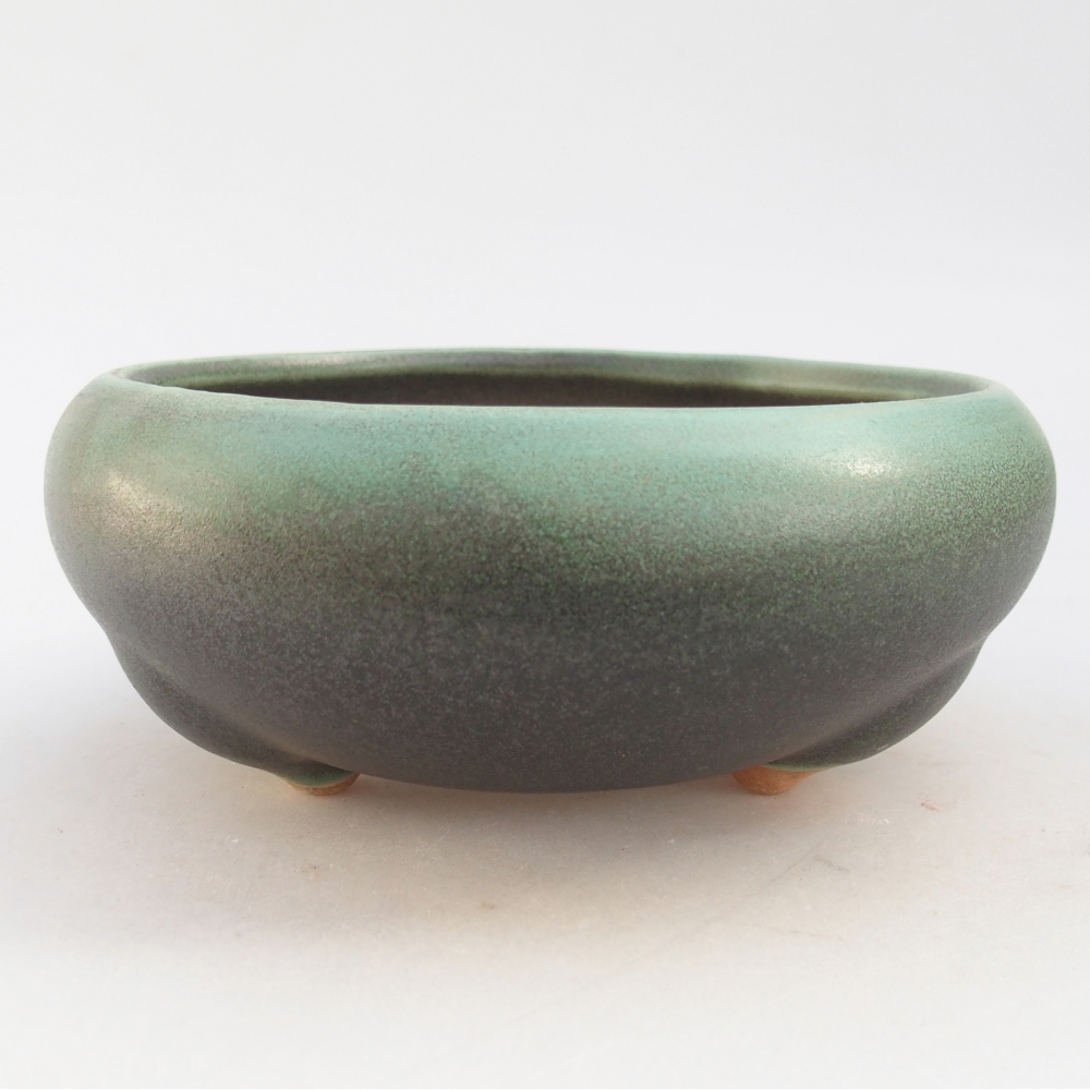 Bonsaischale aus Keramik 14,5 x 14,5 x 7 cm, grün