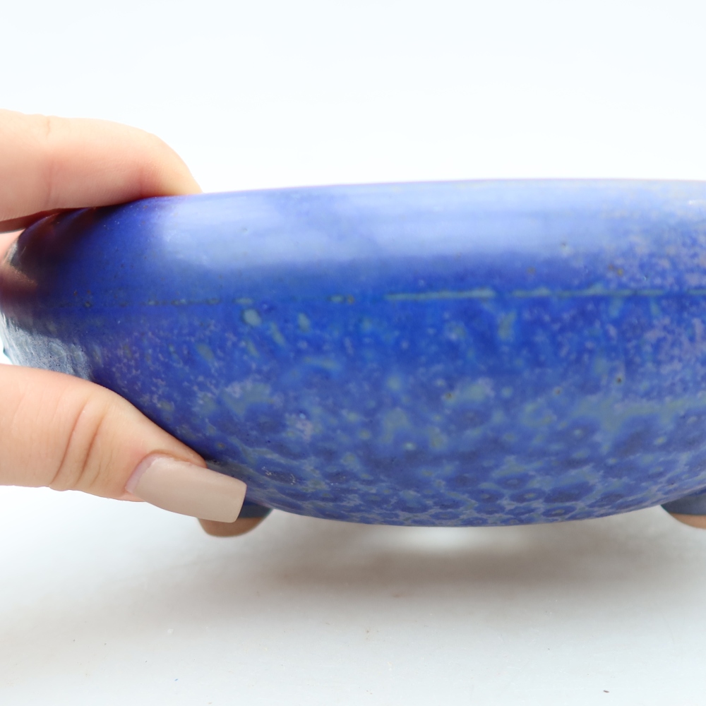 Keramik-Bonsai-Schale 20 x 20 x 7,5 cm, Farbe: Blau