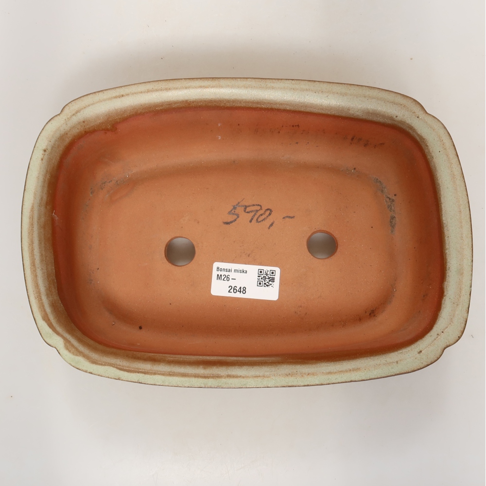 Keramikschale  24,5 x 17,5 x 6 cm, Farbe: Beige