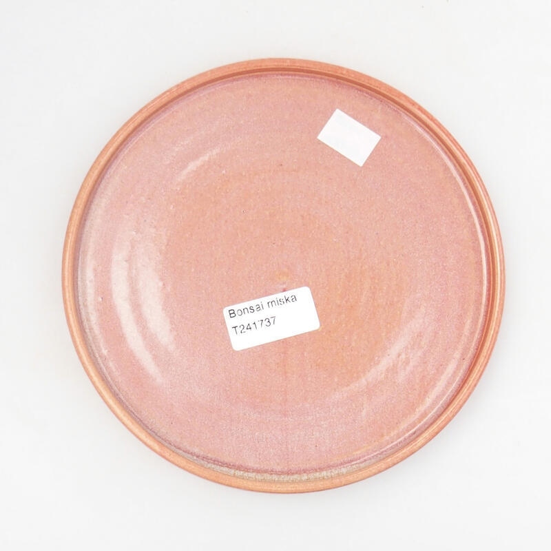 HANDGESPONNENE BONSAISCHALE - 18 X 18 X 1,5 CM , FARBE ORANGE