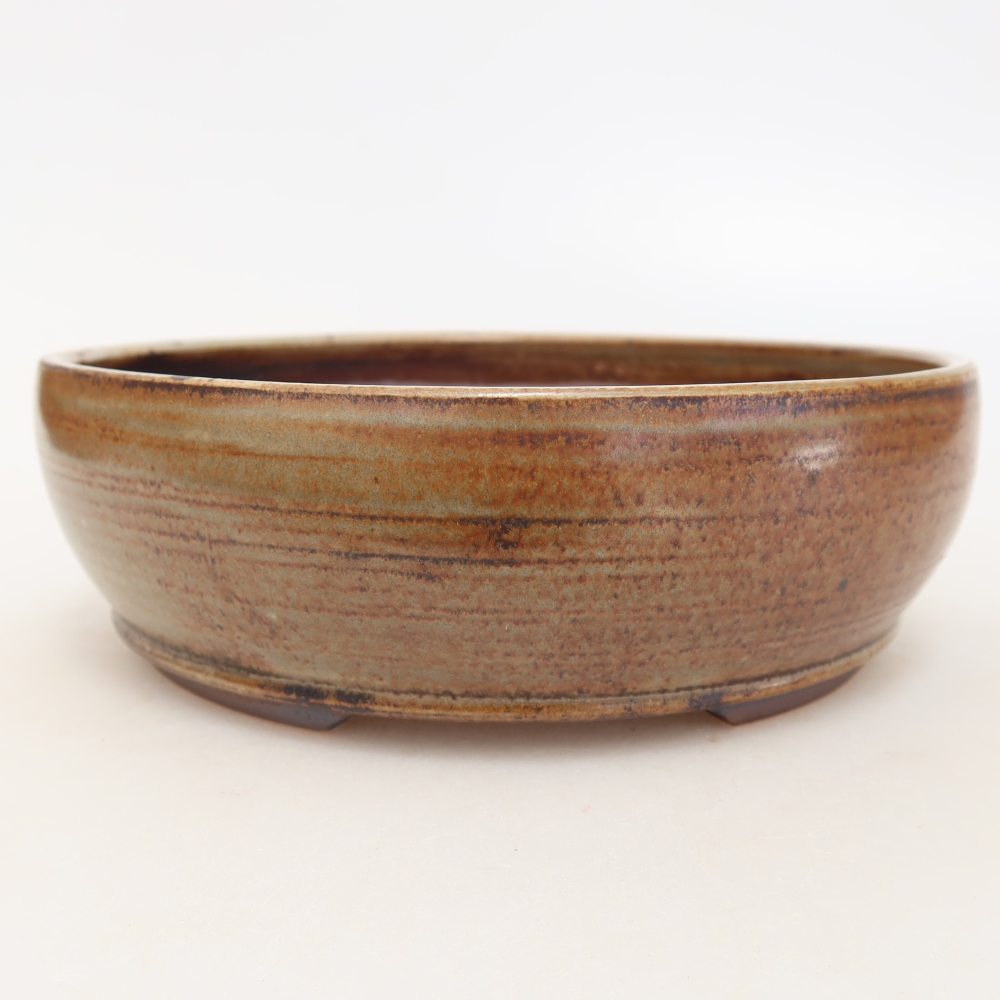Keramik-Bonsai-Schale 17 x 17 x 5,5 cm, Farbe: braun