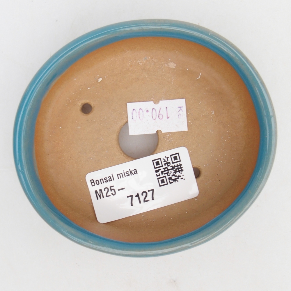 Bonsaischale aus Keramik 9,5 x 8 x 3 cm, Farbe blau