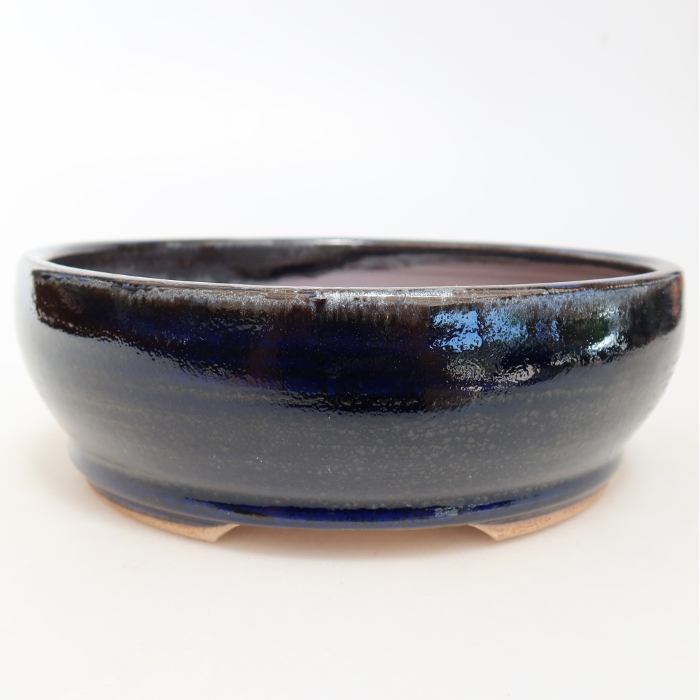 Keramik-Bonsai-Schale 16,5 x 16,5 x 5,5 cm, Farbe: Blau