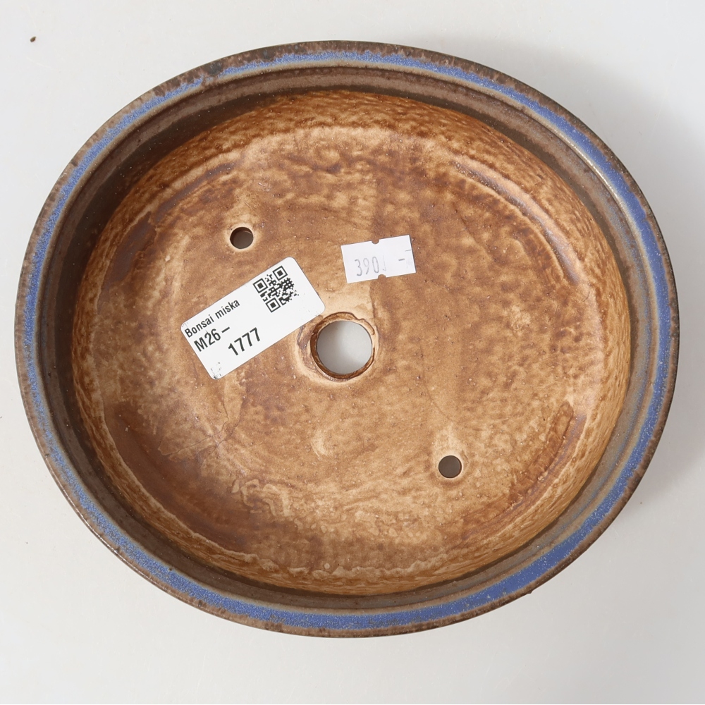 Keramik-Bonsai-Schale, 18 x 16,5 x 4,5 cm, Farbe: Blau