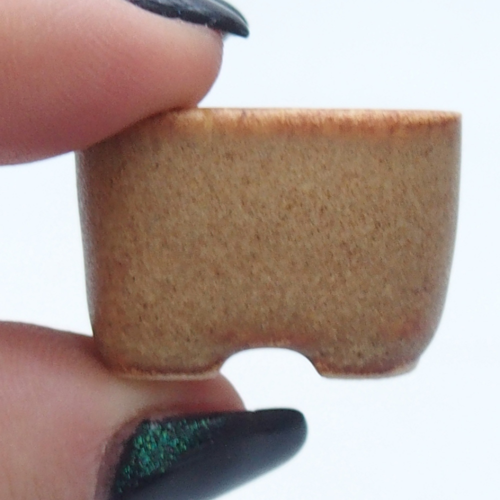 Mini-Bonsaischale 2,5 x 2,5 x 1,5 cm, braun