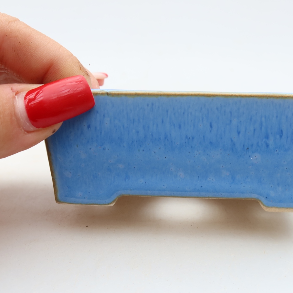 Keramik-Bonsai-Schale 9 x 6,5 x 3,5 cm, Farbe: Blau