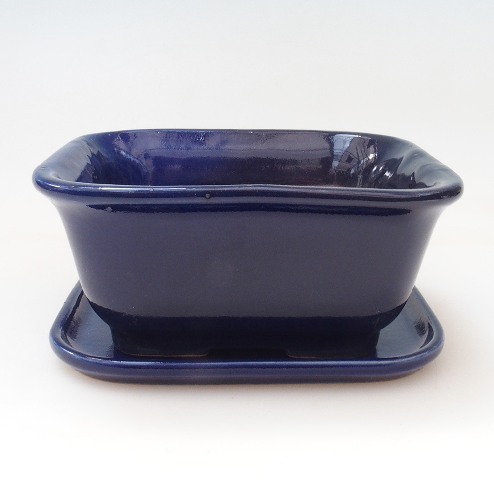 Bonsaischale + Untertasse H37 - 14,5x13x6,5 cm.