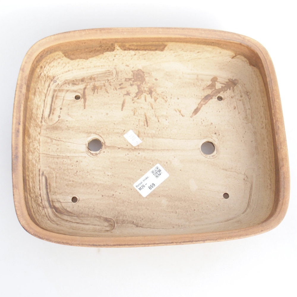 Bonsaischale aus Keramik 29,5 x 24 x 7 cm, rosa